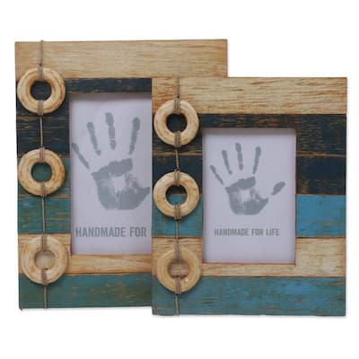 Novica Handmade Floating Memories Wood Photo Frames (4X6 And 3X5)