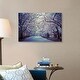 preview thumbnail 28 of 28, Great Big Canvas "Cherry blossoms in Central Park's in New York City." Muted Blue Black Wrapped Canvas Print Wall Artwork