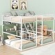 preview thumbnail 4 of 14, Twin Metal Bunk Bed with Desk, Shelves, and Storage Staircase, Ensuring Safety