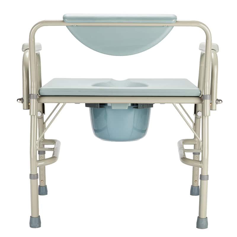 34.8"Medical Bariatric Drop-Arm Commode Potty Chair