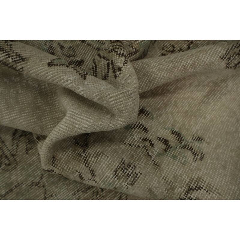 Hand Knotted Oriental 100% Wool Carpet Transitional Floral Beige & Ivories Anatolian Area Rug - 9' 2'' X 5' 9''