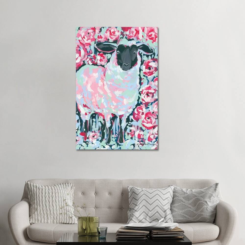 iCanvas "My Sheep Rose" by Jessica Mingo Canvas Print