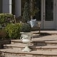 preview thumbnail 1 of 10, Buena Vista Outdoor 24-inch Cast Stone Urn by Christopher Knight Home White