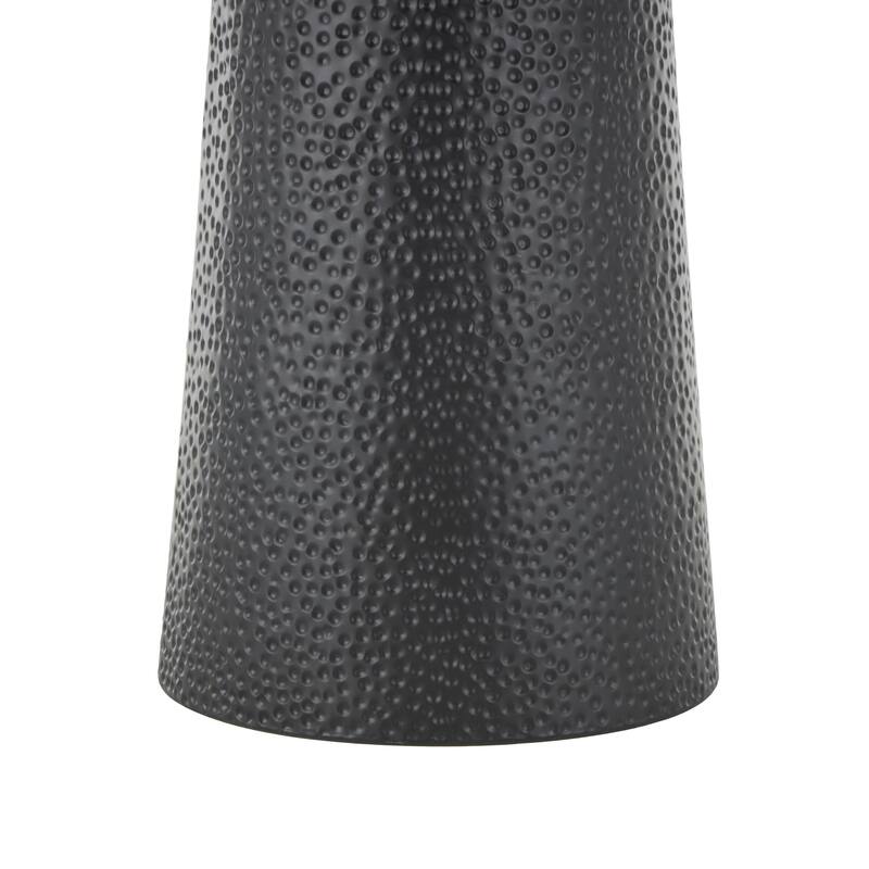 Metal Handmade Accent Table with Rope Tabletop - Black - Roche River Decor