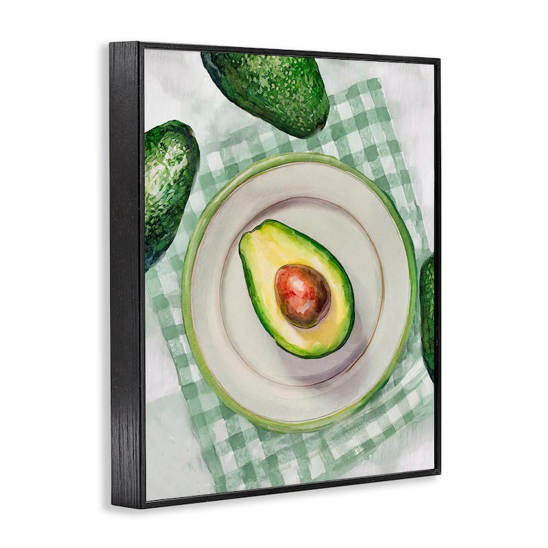 Stupell Delicious Avocado on Plate Framed Giclee Art Design By Lil' Rue