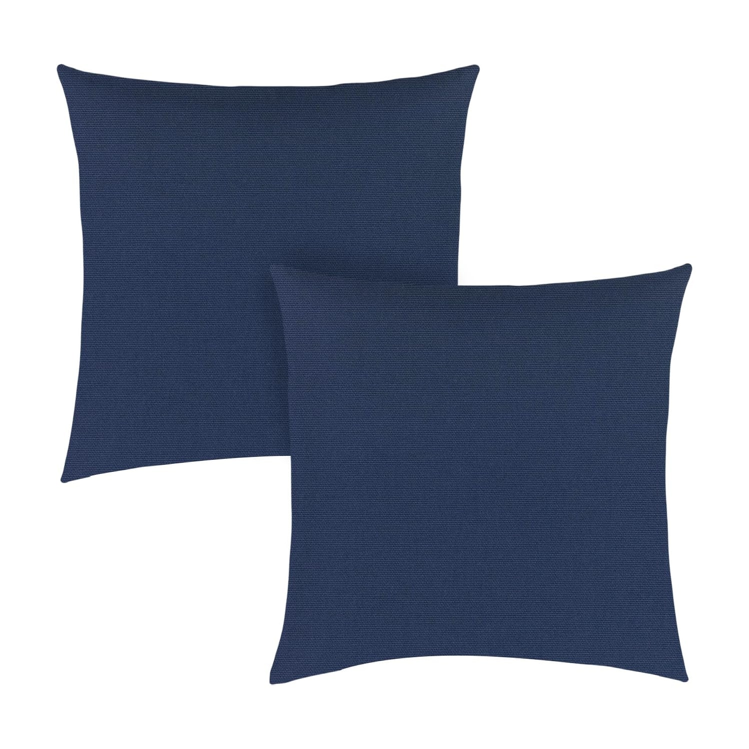 Covers&All Sunbrella Pillows Set of 2, UV Fade resistant & Water Repellent Square Throw Pillows for Indoor Outdoor Use