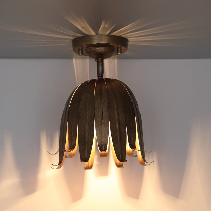 Acroma 1-Light Steel Dimmable Semi Flush Mount - N/A