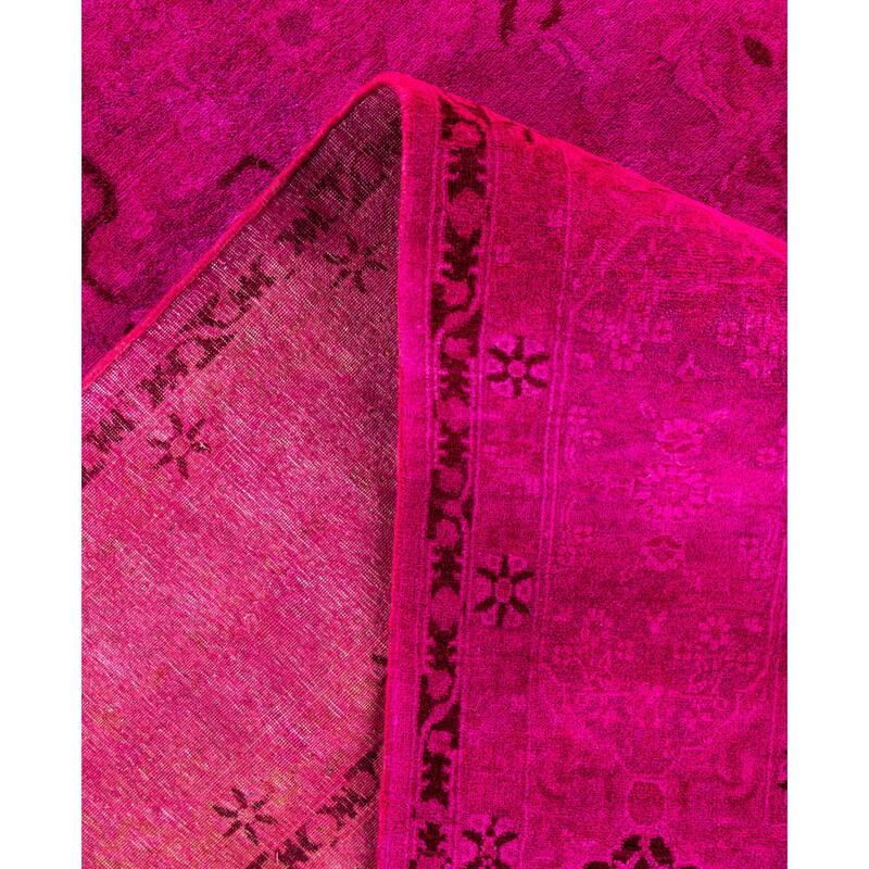 Overdyed One-of-a-Kind Hand-Knotted Area Rug - Pink - 8' 0" x 10' 5"