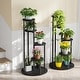 preview thumbnail 9 of 12, 4-Tier Plant Stand Indoor, Tall Wood Plant Shelf Holders, Set of One - 19.68”L* 19.68”W* 40.94”H