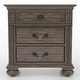 preview thumbnail 14 of 13, Vame 3-Piece Traditional Grey Wood Poster Bedroom Set With Two Nightstands by Furniture of America