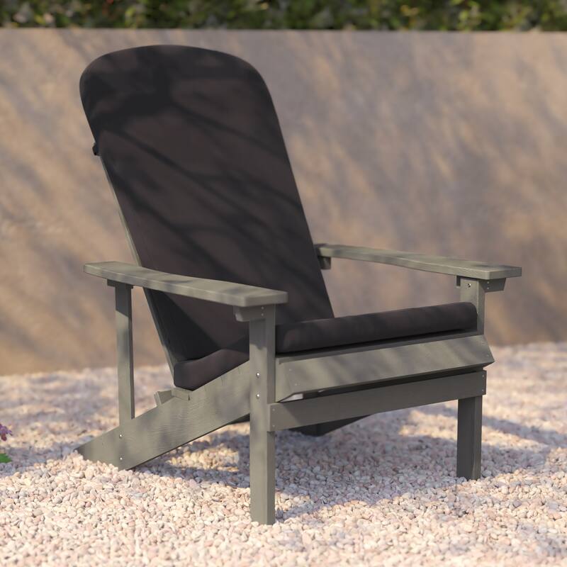 Indoor/Outdoor Adirondack Chairs with Cushions - Set of 2