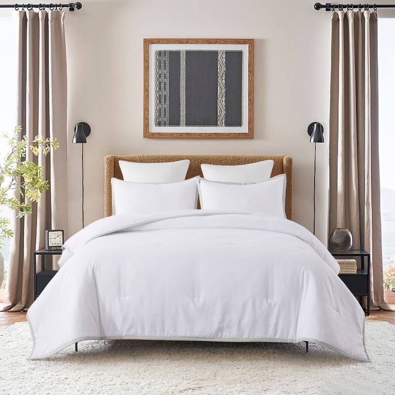 Framed Down Alternative Comforter Set - Grey/White - King