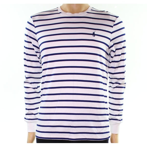 Polo White Shirt Mens Ralph Striped Small Tee T Lauren Size S R4j35LA