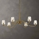 preview thumbnail 2 of 13, Uttermost Barcelona 6 Light Brass Chandelier - 40.25"W x 40.25"D x 15.5"H