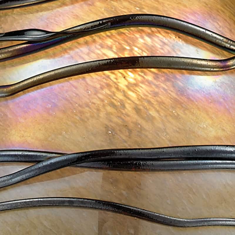 Vines 5-inch Wide 1-Light Pendant in Satin Nickel and Colored Glass - 5 in. Wide