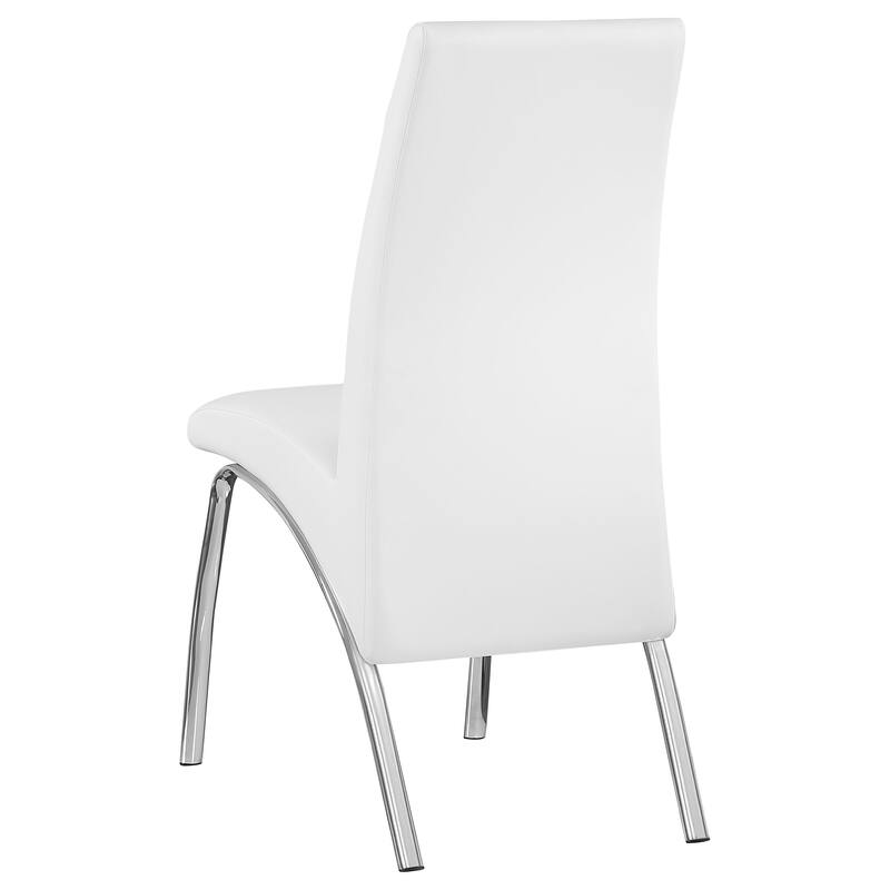 Beckham 5-piece Chrome and White Round Dining Set