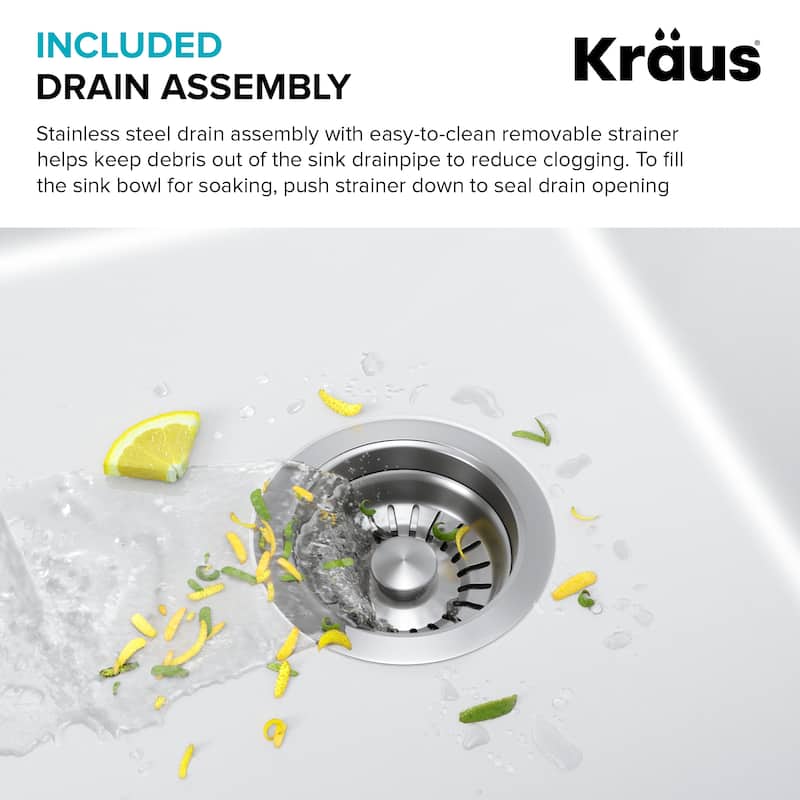 KRAUS Forteza Granite 32 inch 1-Bowl Undermount Kitchen Sink