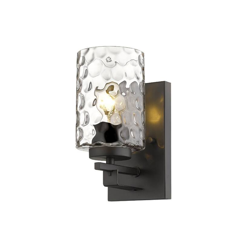 Transitional Hardwired Wall Sconce Light Fixture with Clear Glass Shade and Dimmable Damp Rated - 9.5" H x 4.75" W x 5.75" D