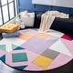 preview thumbnail 7 of 11, SAFAVIEH Handmade Fifth Avenue Candida Mid-Century Modern Wool Rug 7' Round - Pink/Multi - Round