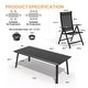 preview thumbnail 17 of 39, 9/11/13-Piece Luxury Outdoor Dining Set All-Weather Aluminum Patio Furniture Foldable Chairs