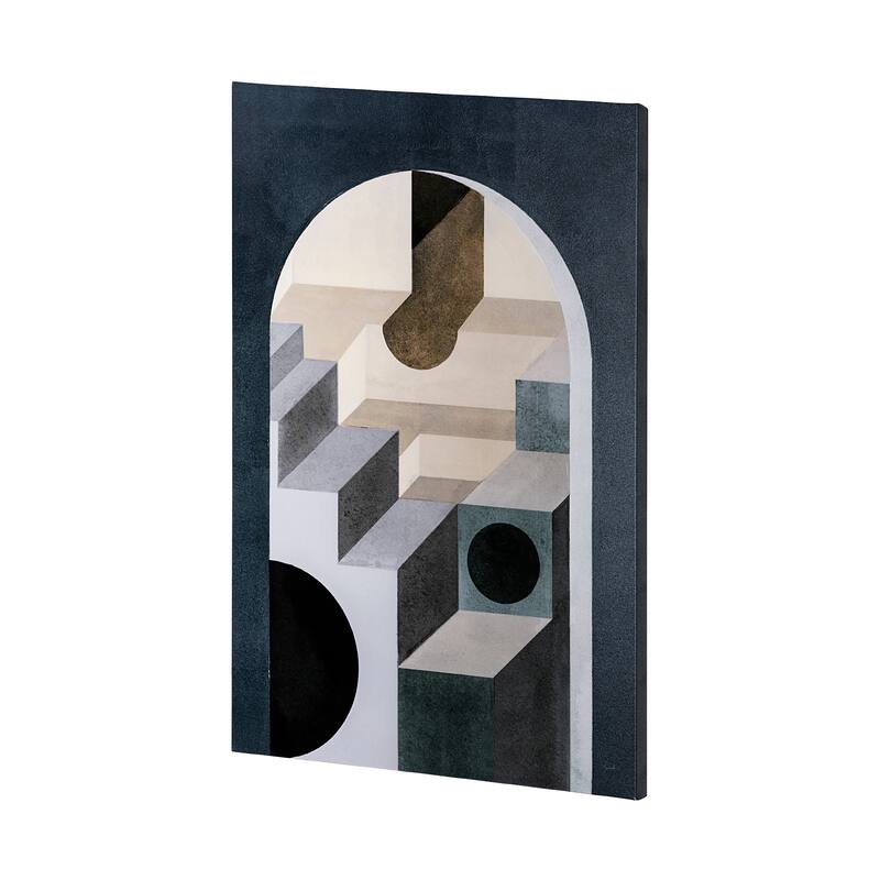 Labyrinth II Tri Color (30 x 45) Canvas Art Print