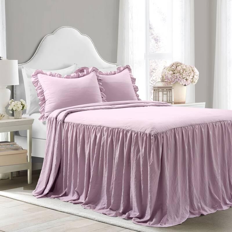 Lush Decor Ruffle Skirt Bedspread Set - Purple - Twin