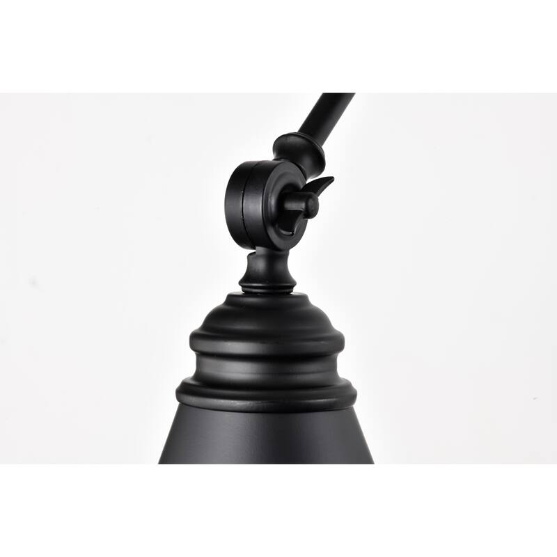 Esmerelda Wall Lamp Sconce Matte Black Swing Arm 1-light