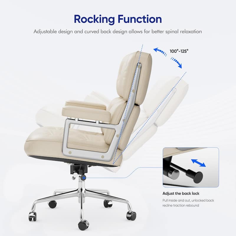 Mid-Back Ergonomic Executive Lobby Chair with Lumbar Support - N/A