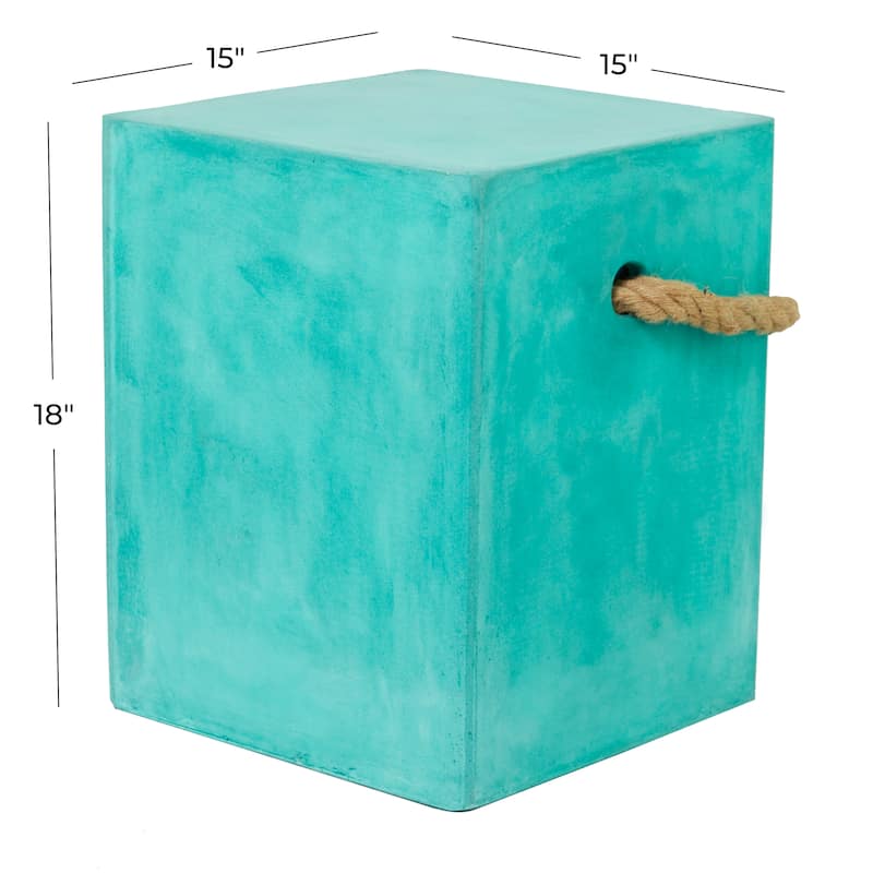Fiber clay Contemporary Outdoor Accent Table - 15 x 15 x 18