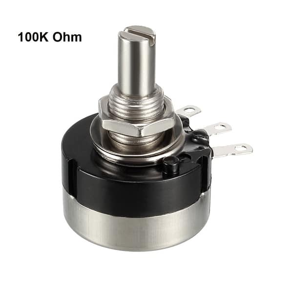 100K Ohm Variable Resistors Single Turn Rotary Carbon Film ...