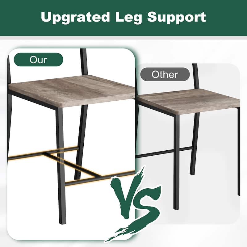 4-Piece Dining Set with Bench & Chairs - Space-Saving Table Set for Kitchen, Breakfast Nook