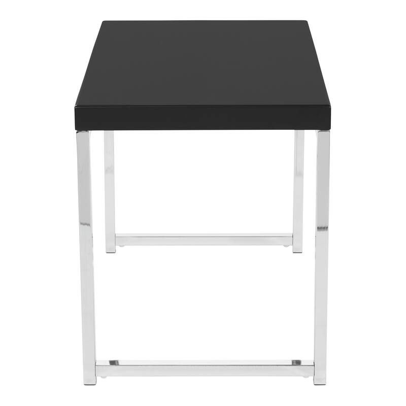 Wall Street End Table in Chrome and Black Finish