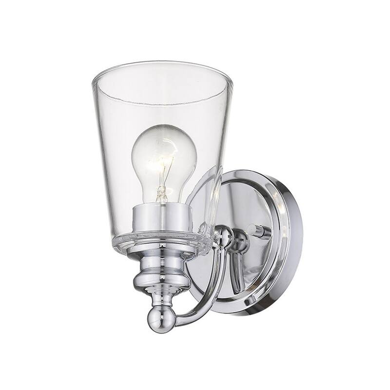 Modern Clear Glass Shade Wall Sconce with Swing Arm for Home Lighting