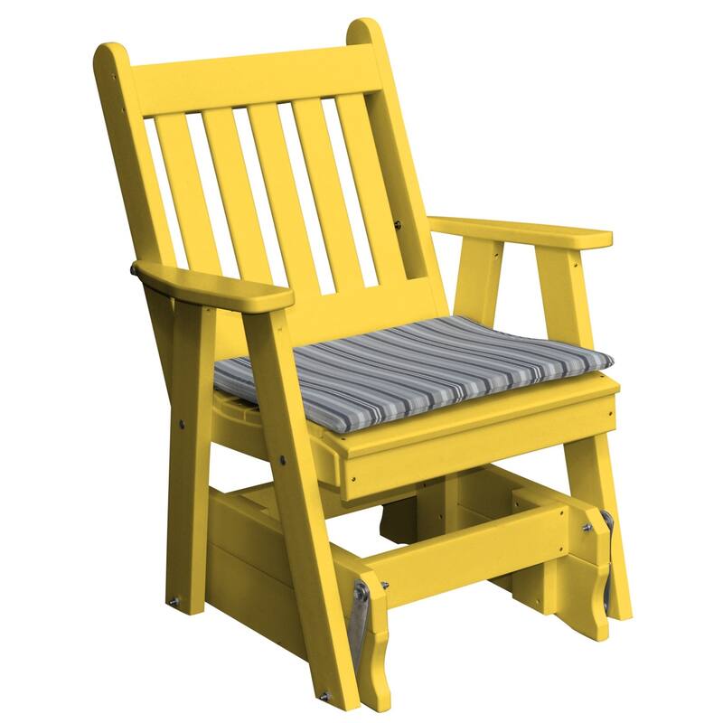 Poly Traditional English Gliding Chair - Lemon Yellow