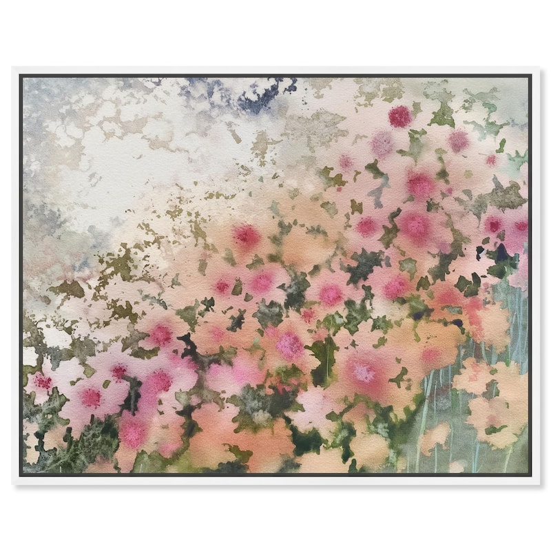 Roseate Remnants Canvas by Art Remedy - 24" x 20" - White