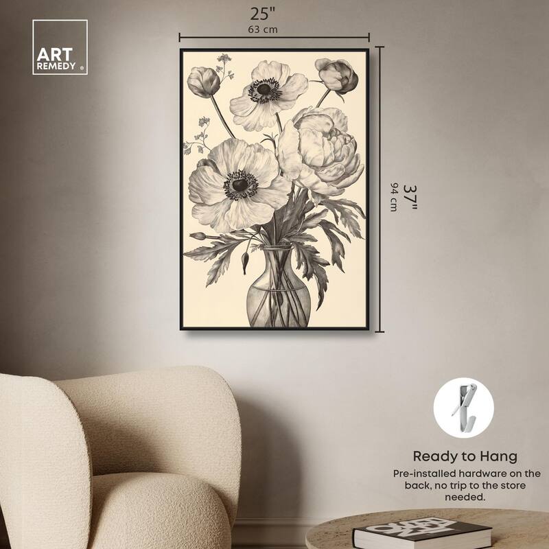 Vase of Vellum Canvas by Art Remedy