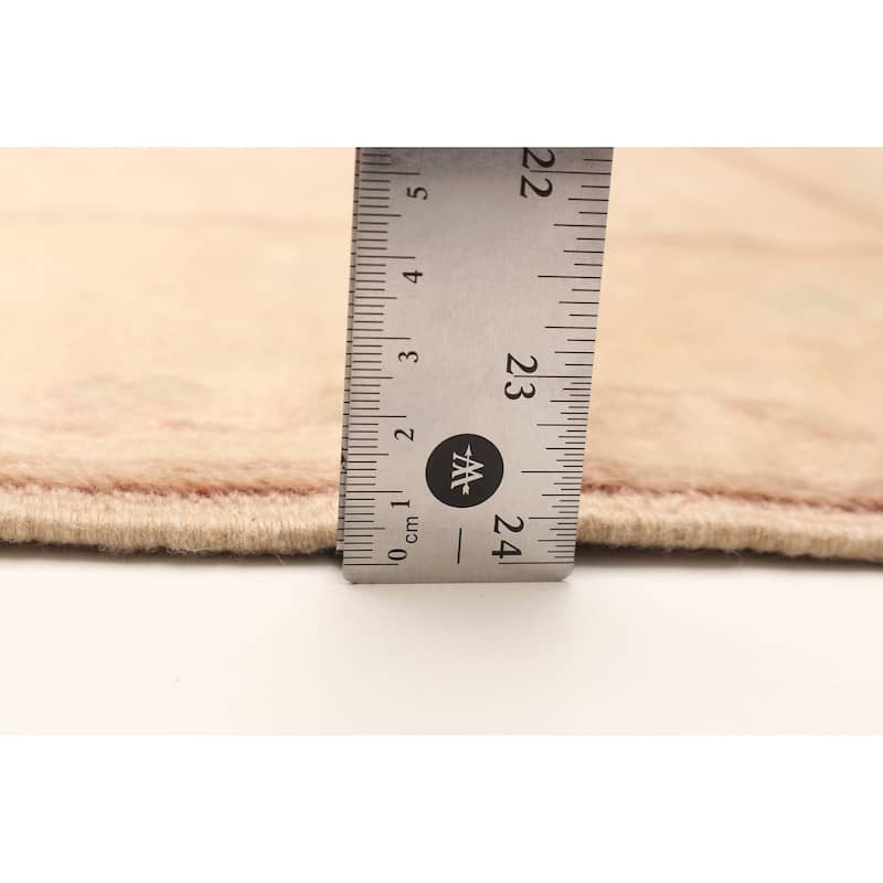 ECARPETGALLERY Hand-knotted Color Transition Cream Wool Rug - 2'10 x 9'2