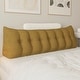 preview thumbnail 20 of 27, WOWMAX Headboard Wedge Reading Pillow With Bolster Neck Roll Yellow - King