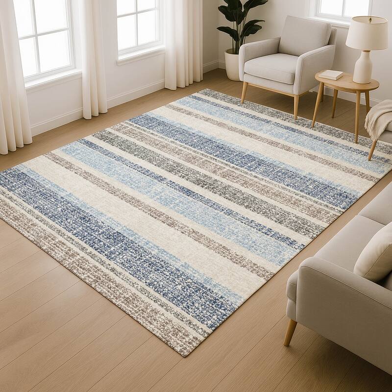 Premium Washable Super Soft Vintage Stripe Mayfield Rug