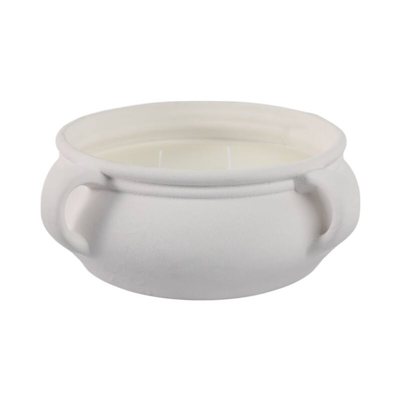 Ceramic Decorative Candle Modern Casual Design Home Office - 11" White - 11.0"