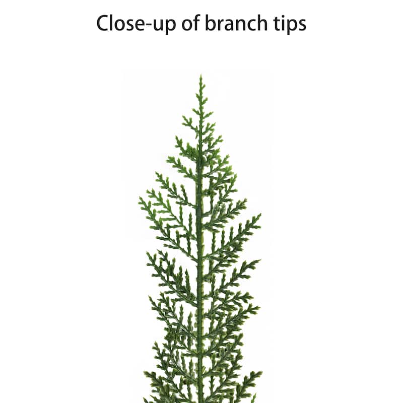 Puleo International 4 ft. Pre-Lit Potted Mountain Cedar Artificial Christmas Tree