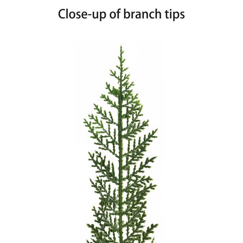 Puleo International 9' x 10" Pre-Lit Battery-Operated Cedar Garland with Twinkle Rice Lights