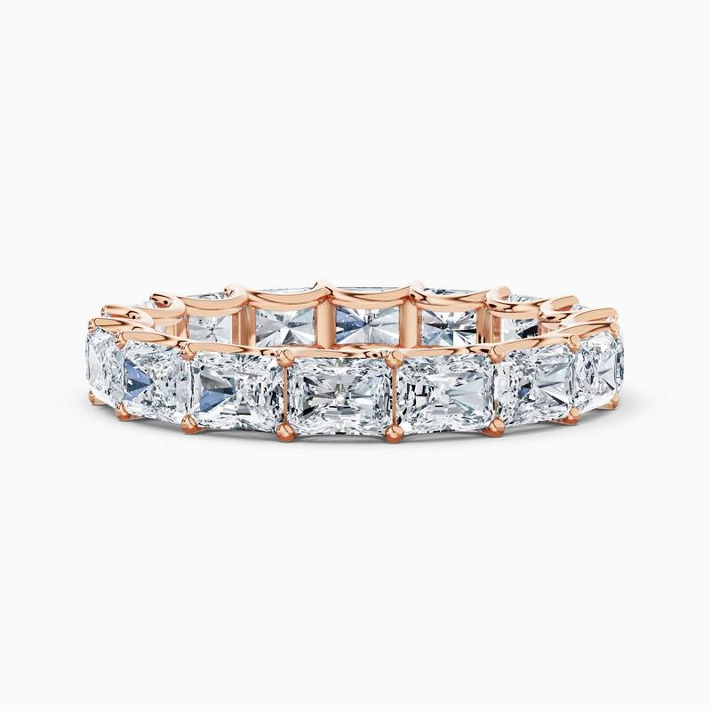 Auriya 14k Gold Radiant East-West Lab Grown Diamond Eternity Band 2.10 - 8.25 ct. tw. (F-G, VS) - 4.00 ct. wt. - 5 - Rose