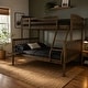 preview thumbnail 23 of 36, Somette Claire Bunk Bed with Tray (Mattresses Not Included) Rustic Walnut - Twin/Full
