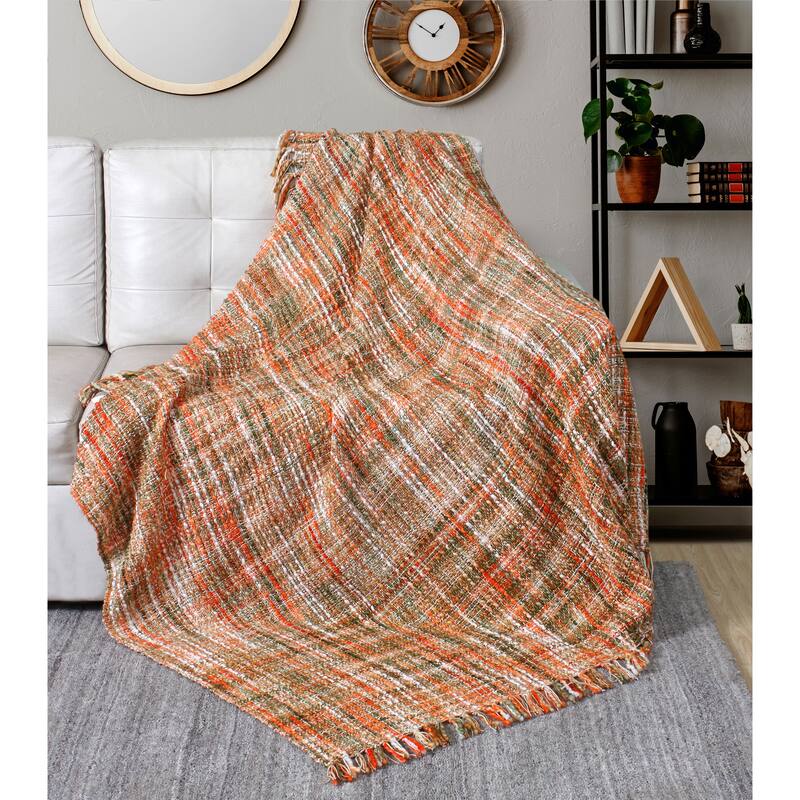 Florence Luxury Throw Blanket 50x60 Soft Cozy Throw for Sofa and Bed.