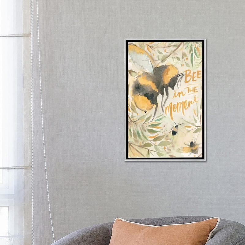 iCanvas "Bee in the Moment" by Jessica Mingo Framed