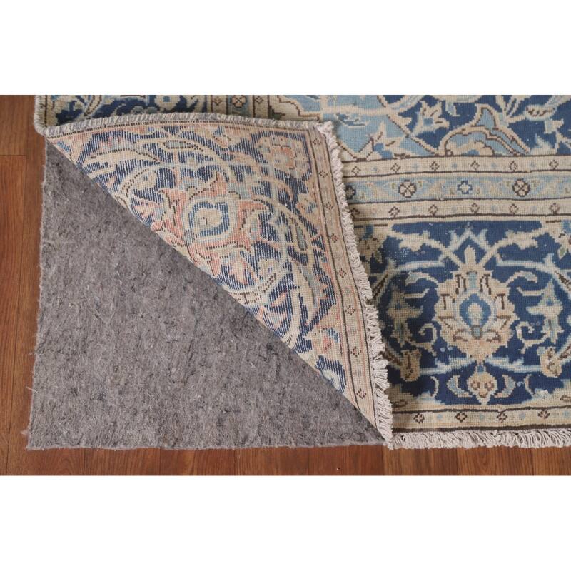 Hand Knotted Oriental 100% Wool Carpet Traditional Floral Peach Mashad Area Rug - 10' 0'' X 6' 5''