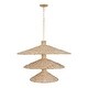 preview thumbnail 2 of 10, Varaluz Hilton Head 15-Light 3-Tier Pendant - French Gold/Natural Seagrass