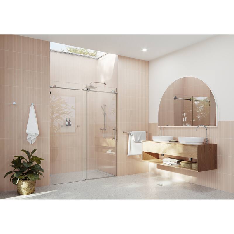 Glass Warehouse 52 in. - 56 in. x 78 in. Frameless Sliding Shower Door