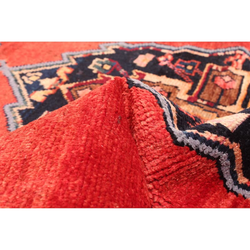 ECARPETGALLERY Hand-knotted Melis Vintage Light Red Wool Rug - 3'7 x 7'5
